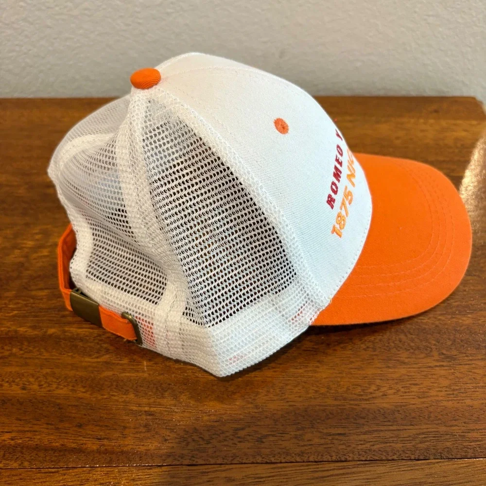 Romeo y Julieta 1875 Nicaragua Trucker Hat‎ Orange White Mesh Snapback Cigar